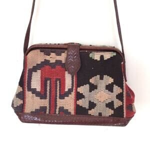 Rare Vintage T. CAPELLI boho killim crossbody bag